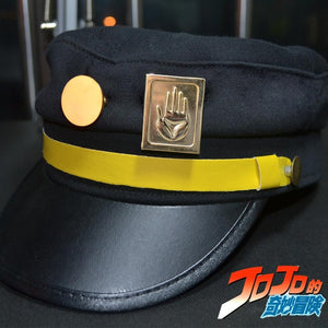 Bimaoxer Anime JoJo's Bizarre Adventure Jotaro Kujo Joseph Army Military JOJO Cap Hat+Badge Animation around Free shipping