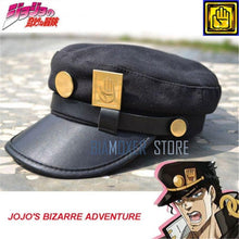 Load image into Gallery viewer, Bimaoxer Anime JoJo&#39;s Bizarre Adventure Jotaro Kujo Joseph Army Military JOJO Cap Hat+Badge Animation around Free shipping